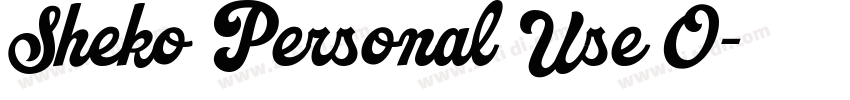 Sheko Personal Use O字体转换